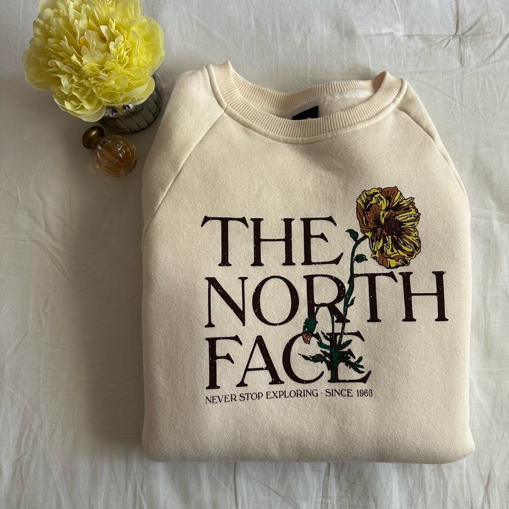 The North Face Off-White Floral Sweatshirt